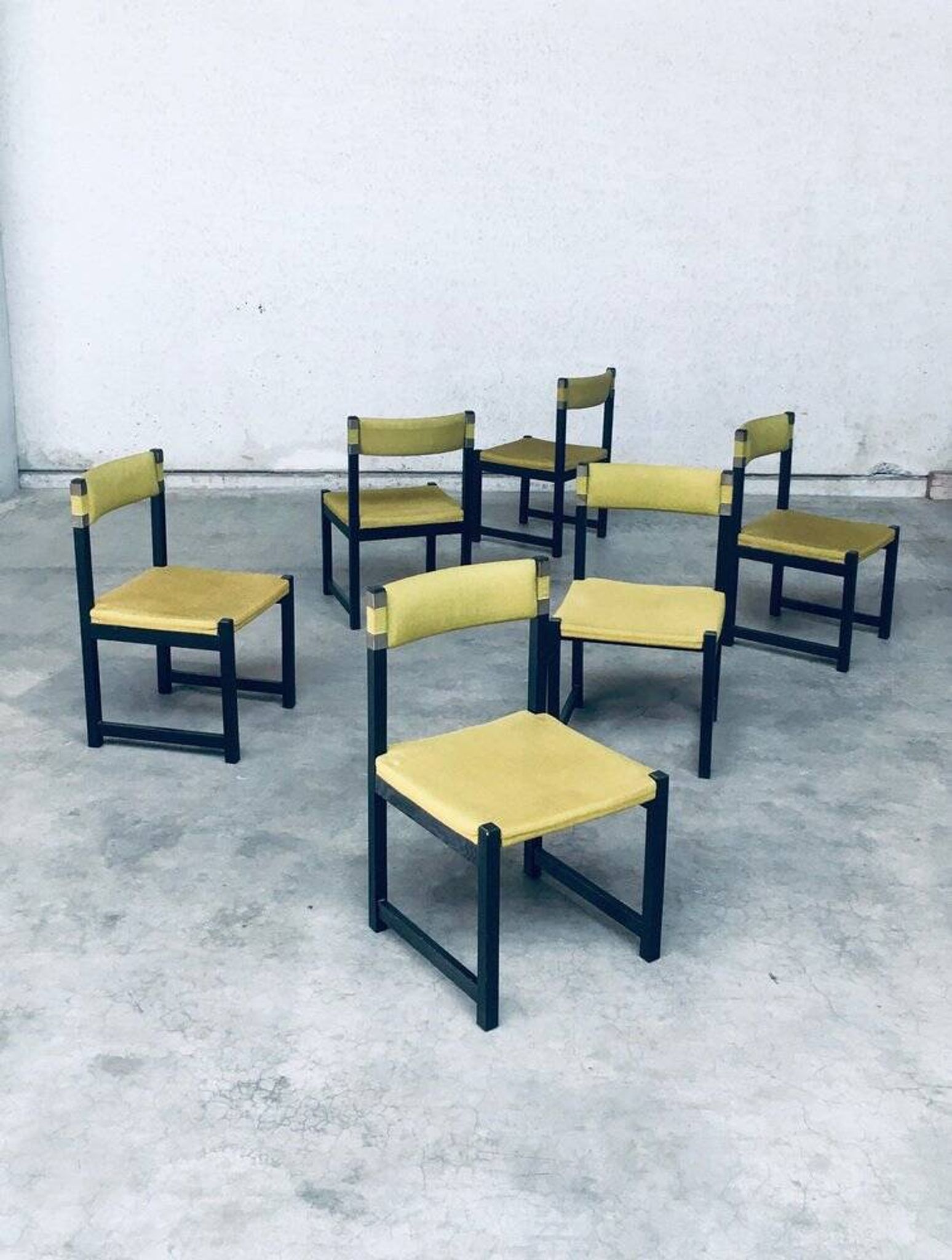 Mid-Century Modern Dining Chair Set by J. Batenburg for Mi, Belgium 1969, Set of 6
