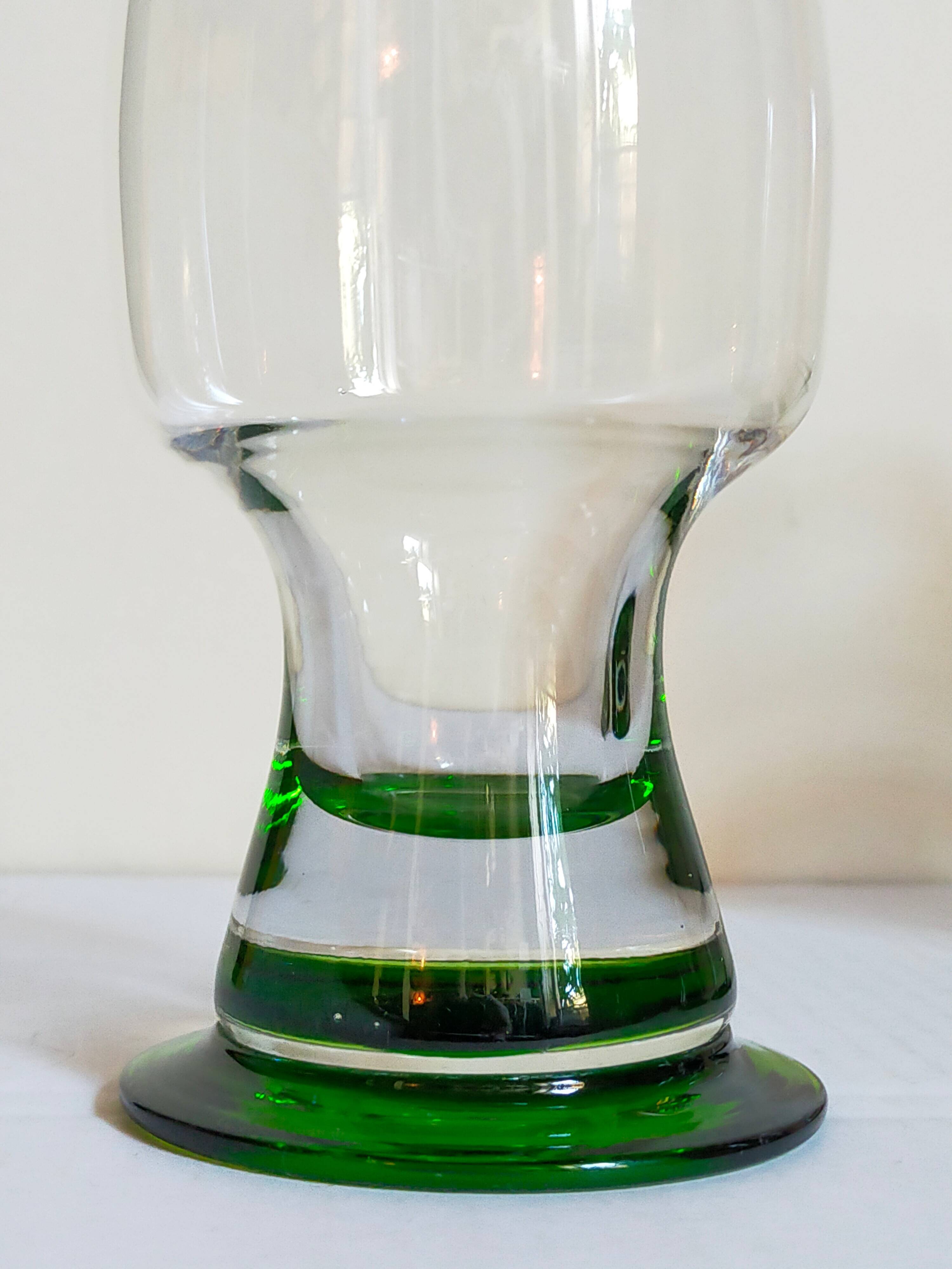 Four vintage XXL crystal glasses