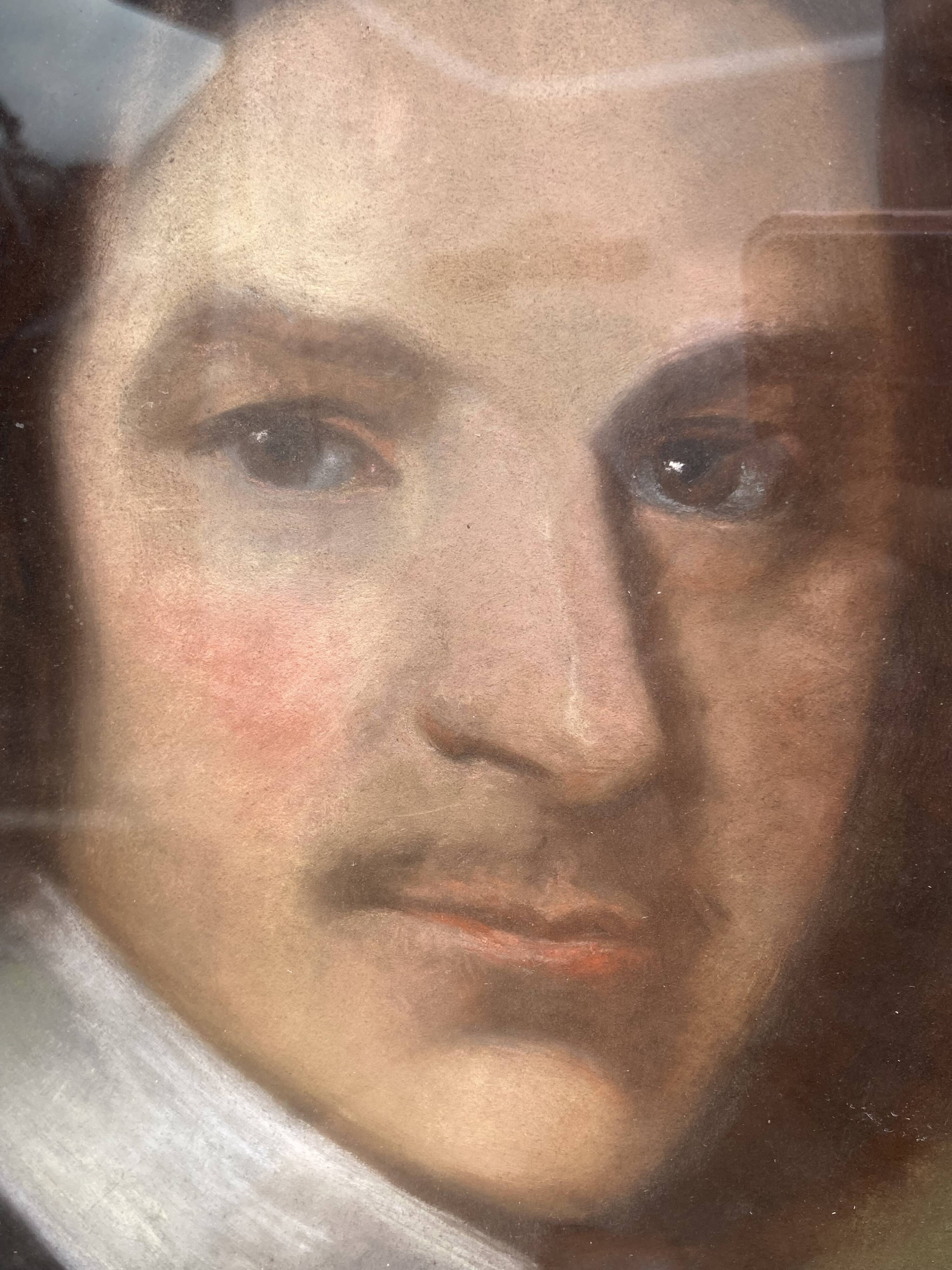 French School of the 19th century, Framed pastel portrait of a man
