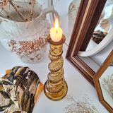 Vintage amber candle holder