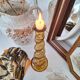 Vintage amber candle holder