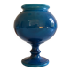 Vase bleu céramique craquelé  H : 28 cm