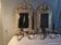Pair of mirror sconces/candle holders in 19th-century bronze.