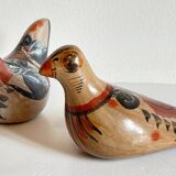 Couple bird ceramic handmade mexico vintage