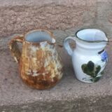 Set of 2 ceramic pitchers from Vallauris Kostanda and Thiry