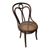 Chaise Viennois Hêtre cintré cannage circa 1930