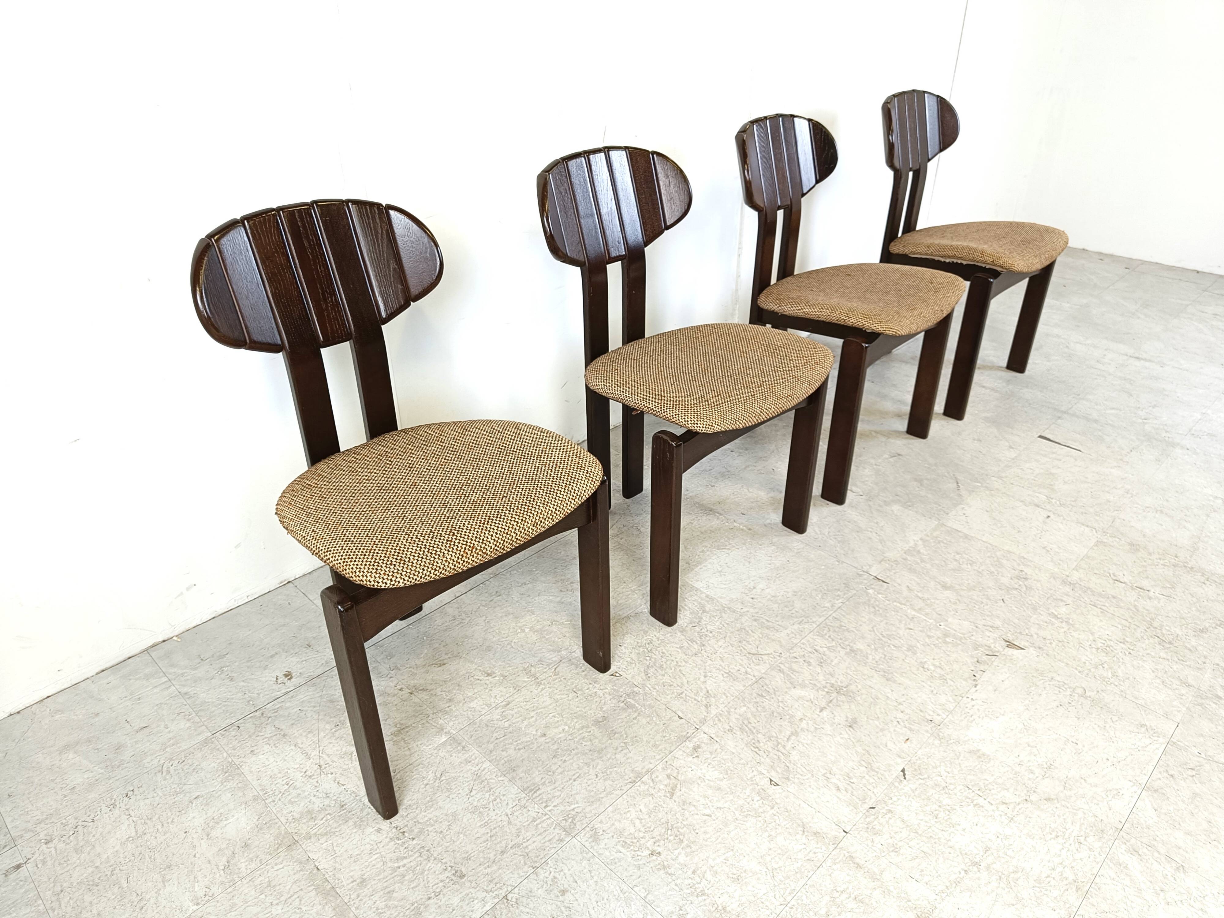 Vintage German wooden dining chairs, 1970s