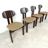 Vintage German wooden dining chairs, 1970s