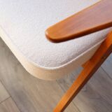 Ensemble de 2 fauteuils vintage en tissu bouclé, années 60