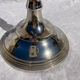Silver-plated metal chandelier with 5 arms