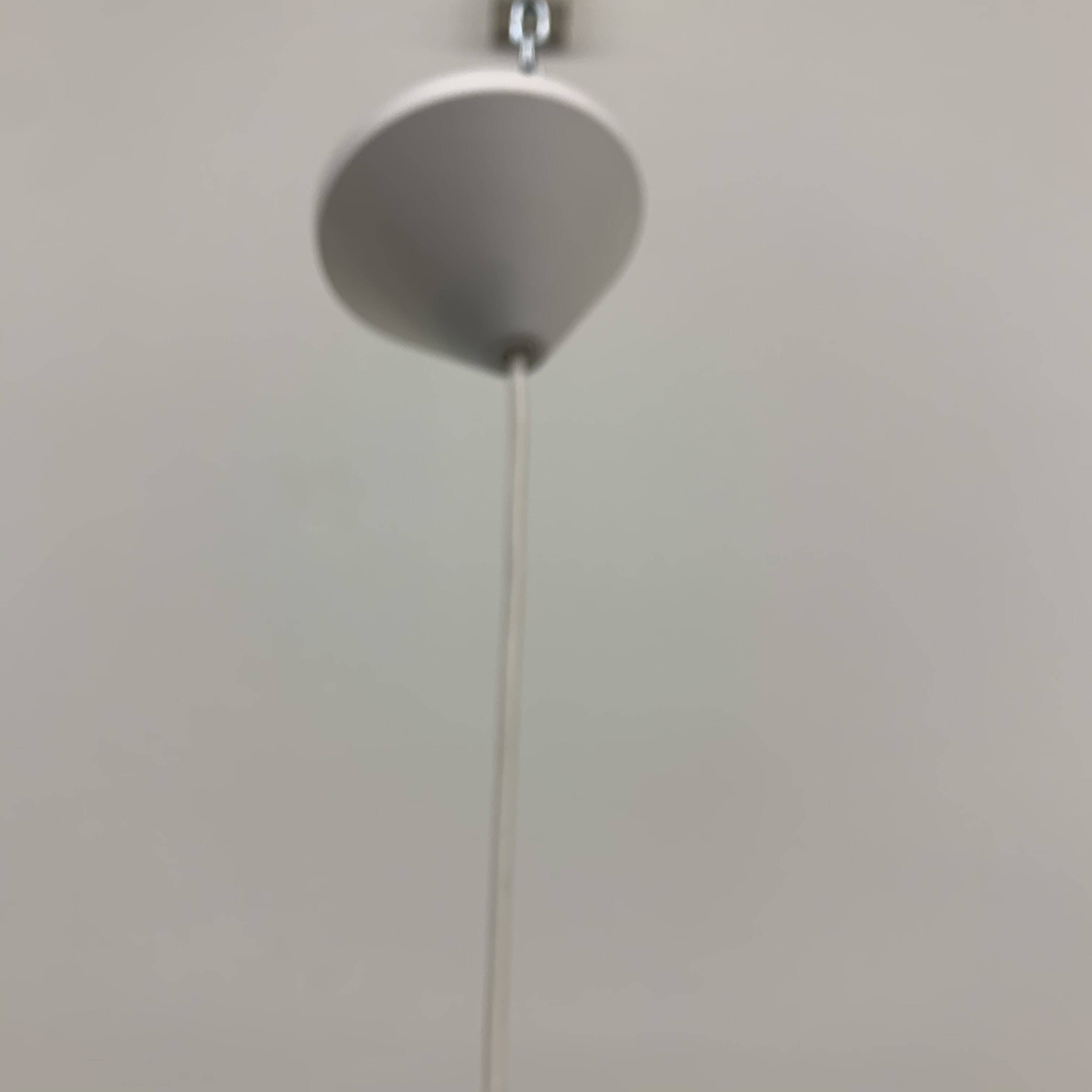 Mid-century minimalist folded glass hanging lamp, 1980’s