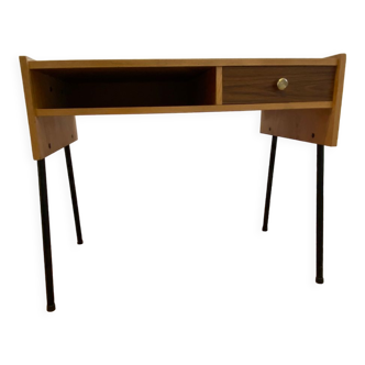 Bureau formica, bois et métal années 60