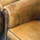 Set of 2 stylish yet beautiful and comfortable sheepskin club armchairs