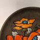 Decorative ceramic plate handmade country decoration