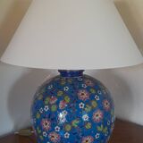 Ball-shaped table lamp with Lorraine enamels