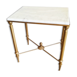 Brass and marble side table
