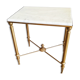 Brass and marble side table