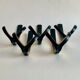 Brass wall coat hooks from Herta Baller, set of 5