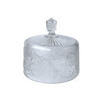 Cloche à fromage en verre moulé art déco
