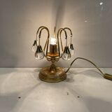 Brass crystal table lamps