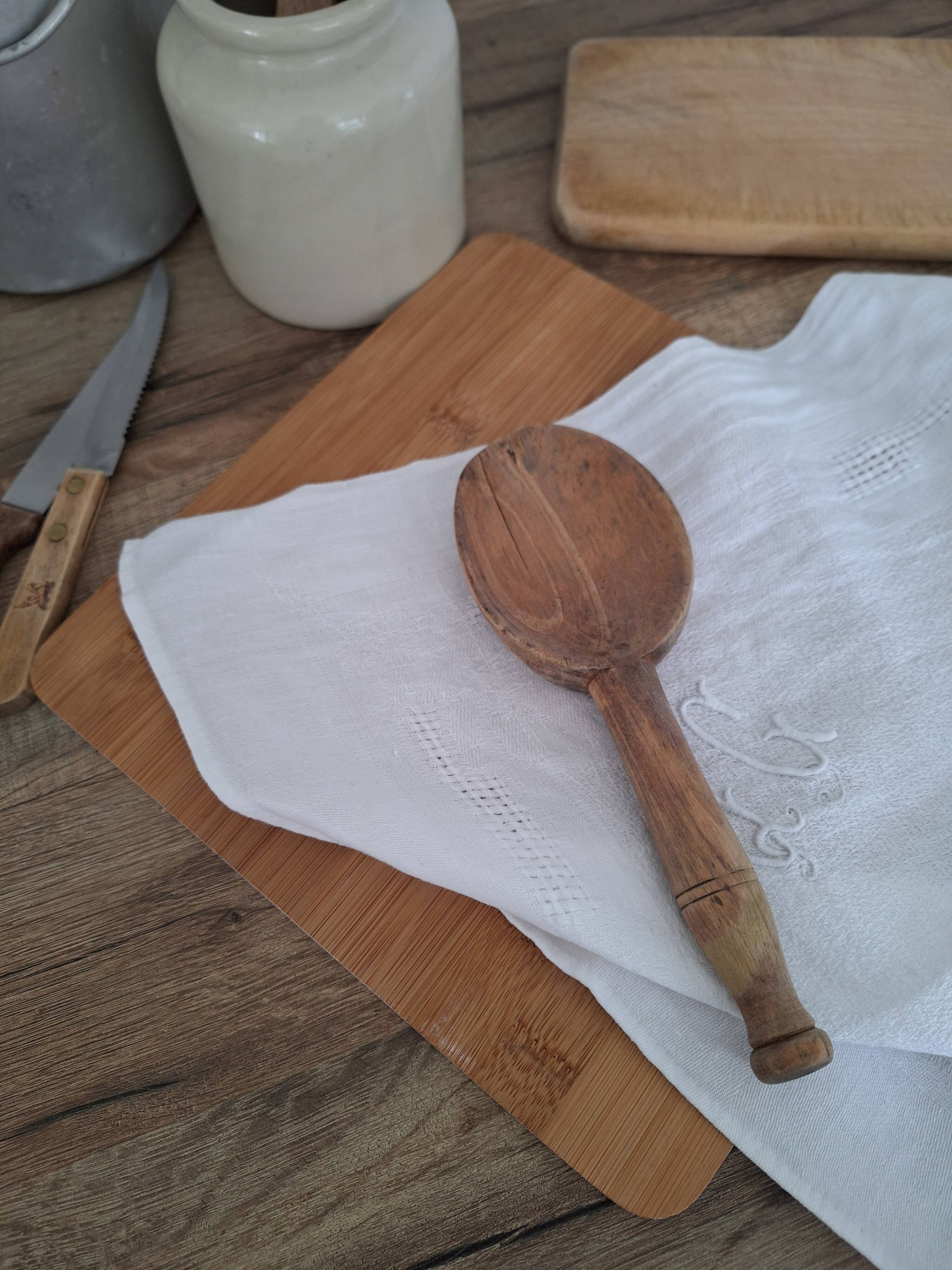 Vintage wooden butter spoon