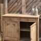 Old Parisian buffet in raw oak with 2 drawers