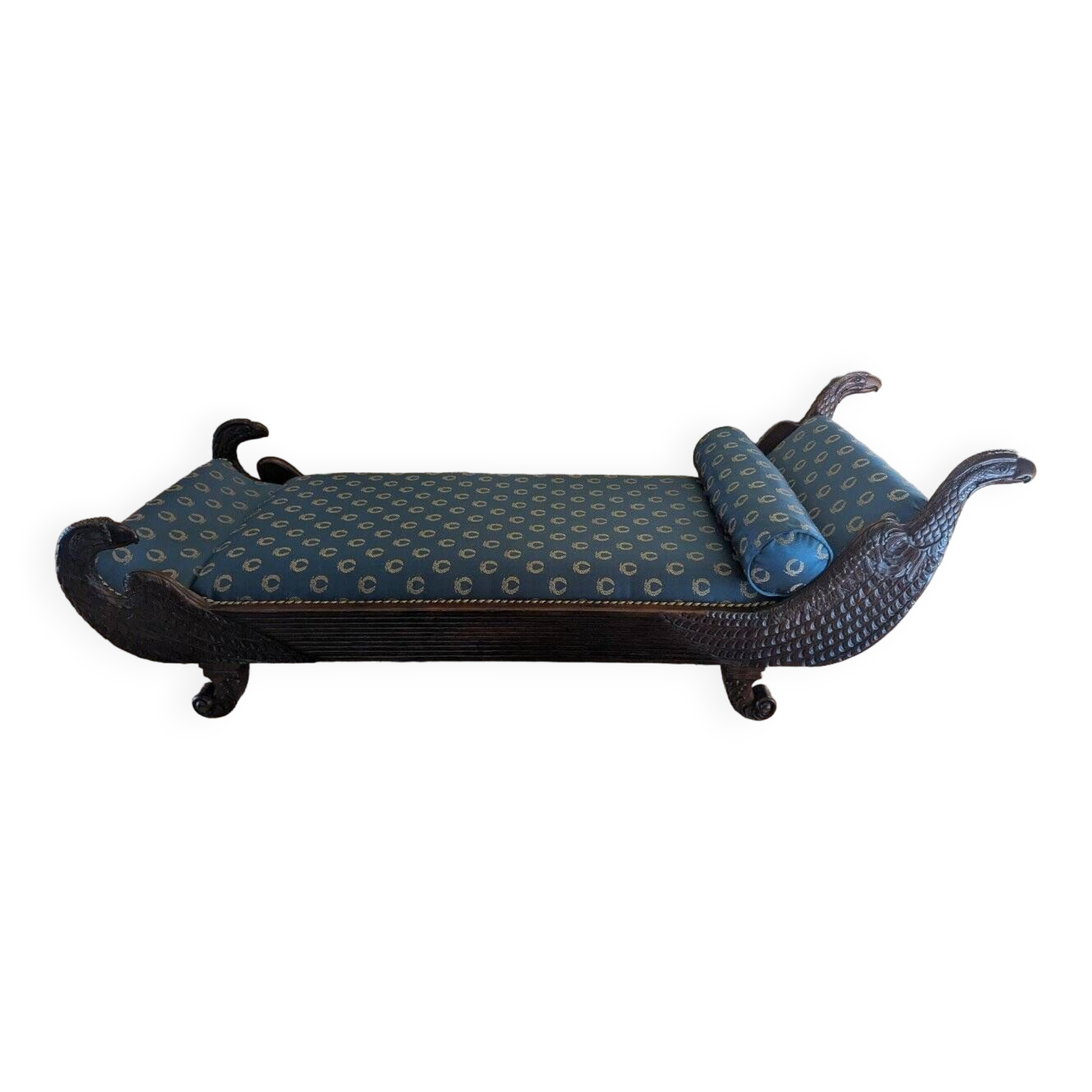 Empire period bench or daybed in Cuban mahogany