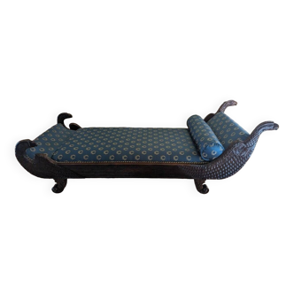 Empire period bench or daybed in Cuban mahogany