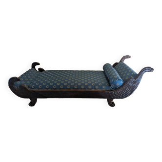 Empire era bench or daybed in mahogany from cuba