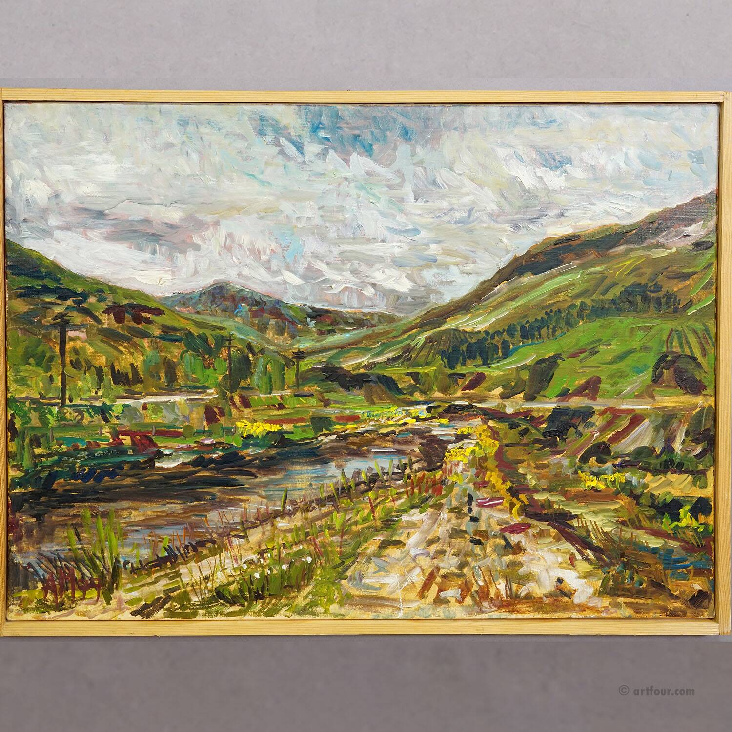 Glen Orchy / Balmally – Scottish landscape, 1977 oil painting by Alexander Michael