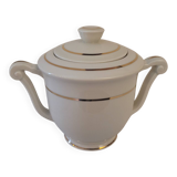 Limoges porcelain sugar bowl – gold decoration – 1950s