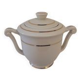 Limoges porcelain sugar bowl – gold decoration – 1950s