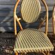 Set of 8 terrace chairs "bistro" in natural rattan beige braiding.