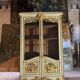 Bookcase in gilded wood and restored wood from the Napoleonic III period.