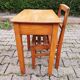 School desk with varnished chair