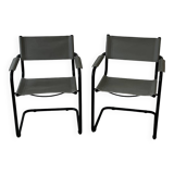 Duo of designer chairs attributed to Matteo Grassi