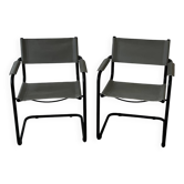 Duo of designer chairs attributed to Matteo Grassi