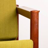 Danish Teak and fabric armchair by Børge Jensen & Sønner 1960.