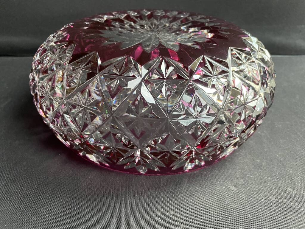 Salad bowl or bowl – Cut crystal overlay - Saint Louis