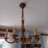 Louis XVI style bronze chandelier with 6 arms