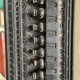 Black carved wooden mirror