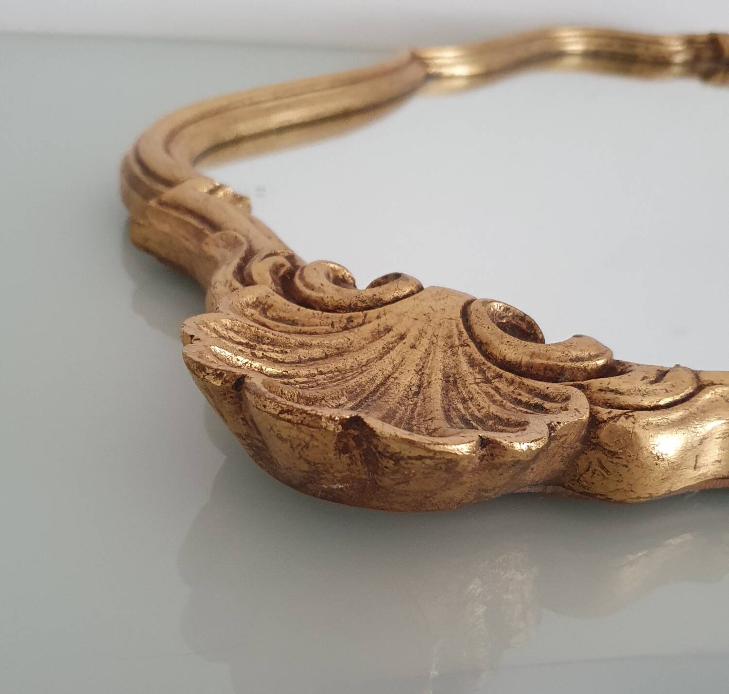 Louis XV style gilded rococo mirror