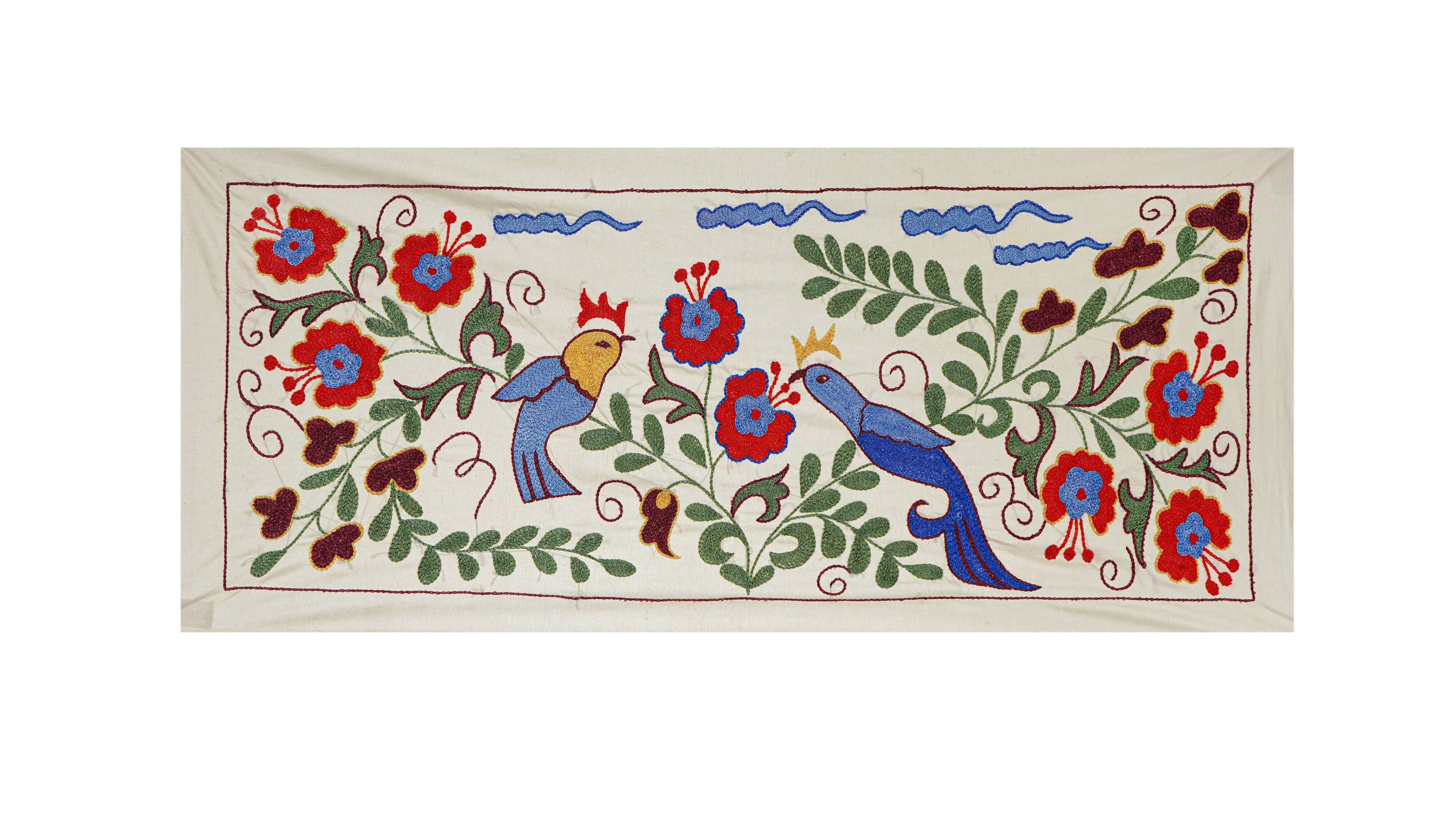 Hand-knotted rug, vintage Turkish rug 44x96 cm