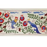 Hand-knotted rug, vintage Turkish rug 44x96 cm