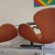 Pair of Swan armchairs by Arne Jacobsen for Fritz Hansen