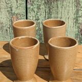 4 tasses Mazagrans en grès artisanal