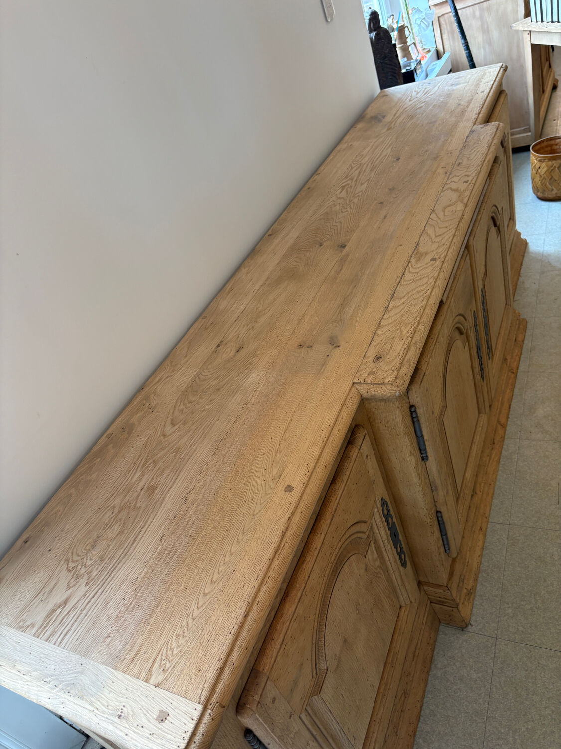 Oak enfilade sandblasted