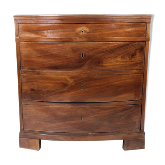 Empire chest of drawers of polished mahogany, 1820