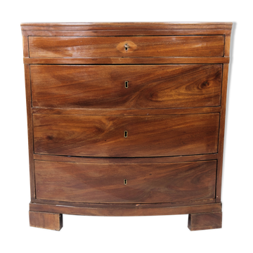 Empire chest of drawers of polished mahogany, 1820