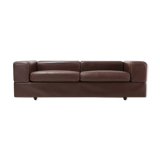 Tito Agnoli Daybed 711 sofa for Cinova in brown leather 1970